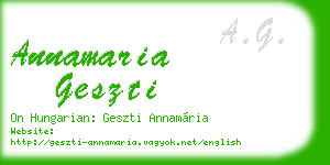 annamaria geszti business card